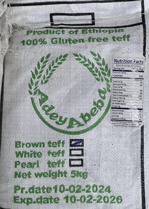 Brown Teff 5kg (ቀይሕ ጣፍ 5kg)